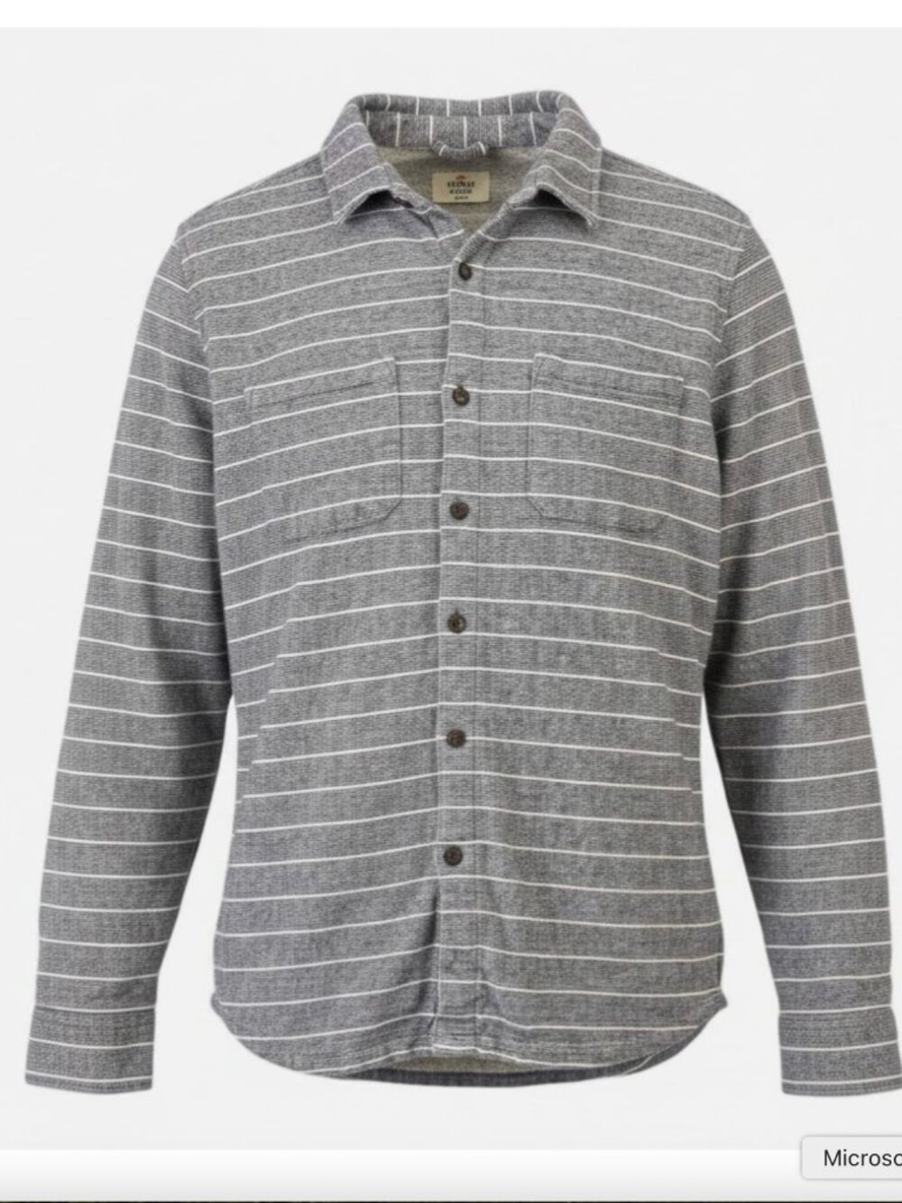 Marine Layer Striped Hemp & Organic Cotton Flannel Button Long Sleeve Shirt